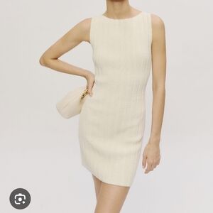 Reformation Cream Mini Dress